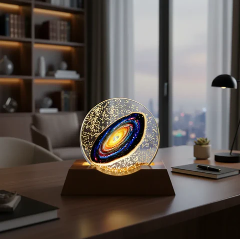 Esfera de cristal led de galaxia 