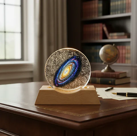Esfera de cristal led de galaxia 