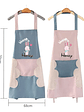 Delantal de cocina con diseño conejito y bolsillo - Miniatura 3
