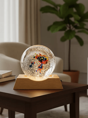 Esfera de cristal led de niña