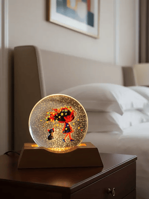 Esfera de cristal led de niña