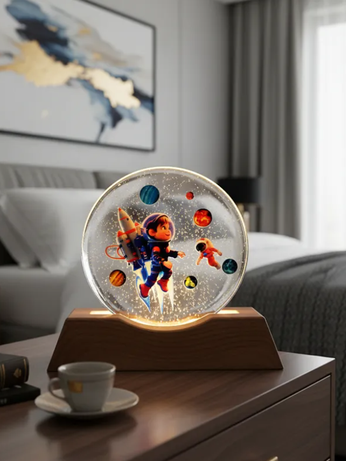 Esfera de cristal led de astronauta  1
