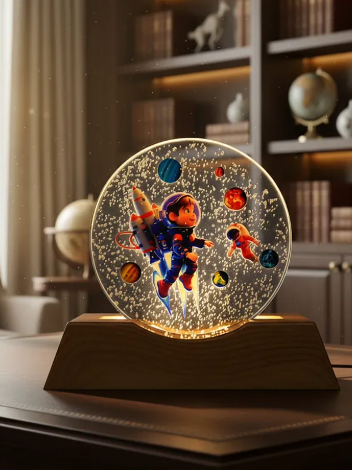 Esfera de cristal led de astronauta  2
