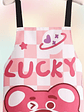 Delantal de cocina diseño oso rosa Lucky kawaii impermeable - Miniatura 3