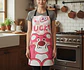 Delantal de cocina diseño oso rosa Lucky kawaii impermeable - Miniatura 1