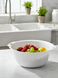 Bowl Con Colador Escurridor Plástico Para Lavar Frutas  - Miniatura 1