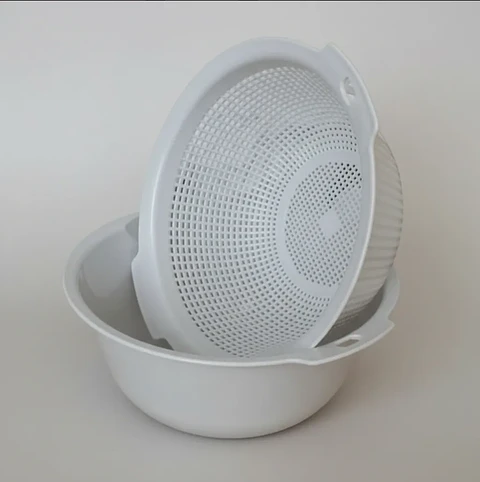 Set Bowl y Colador Escurridor Plástico 23.5 cm