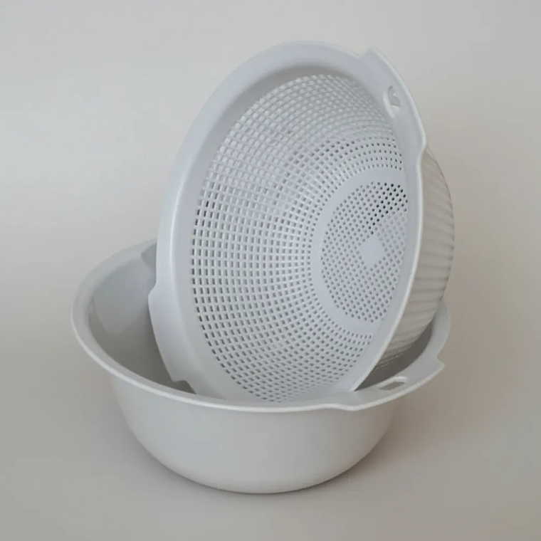 Set Bowl y Colador Escurridor Plástico 23.5 cm 2