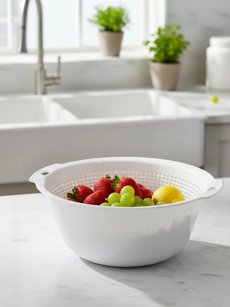 Set Bowl y Colador Escurridor Plástico 23.5 cm 4