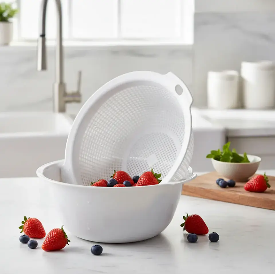 Set Bowl y Colador Escurridor Plástico 23.5 cm 1