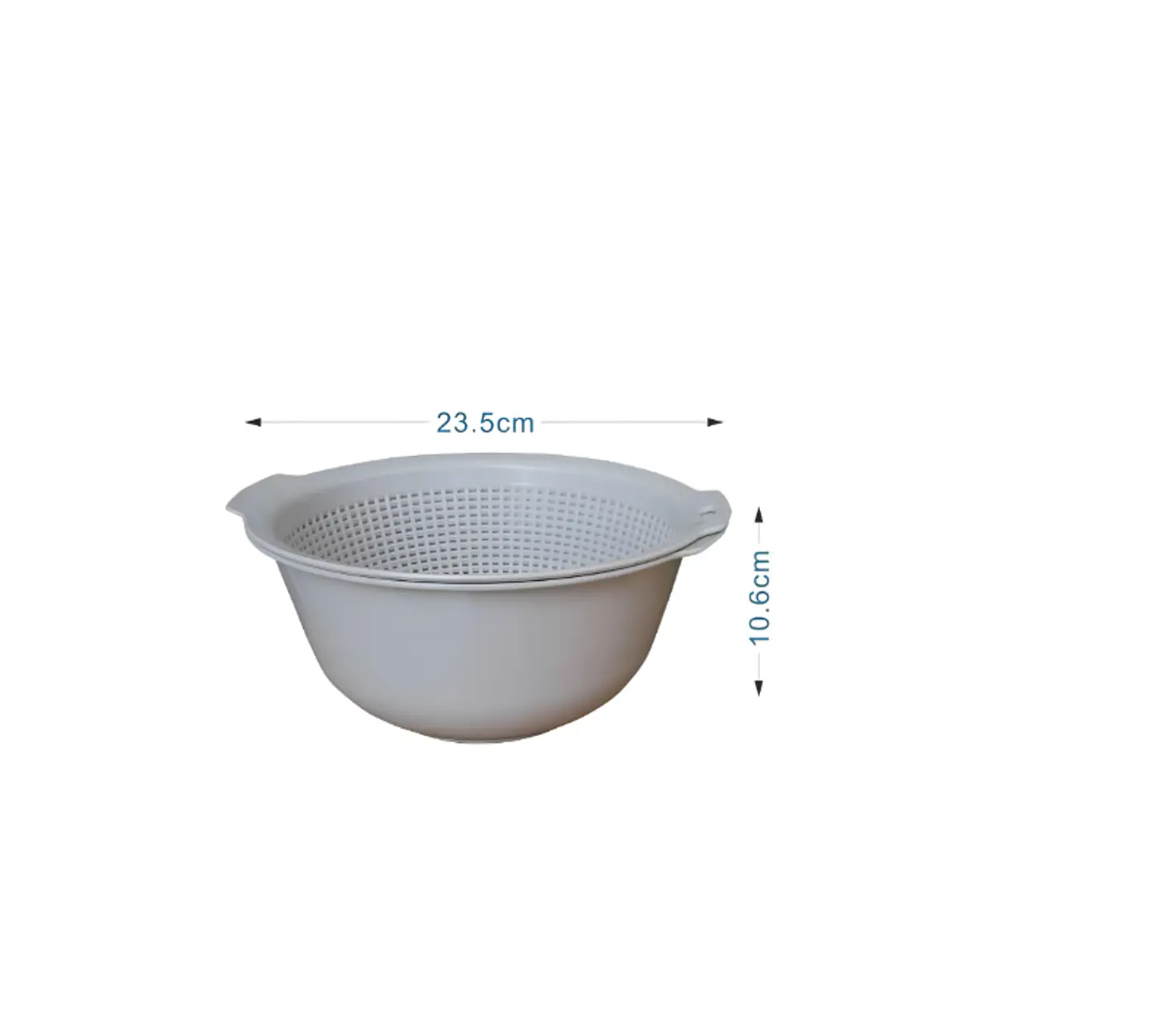 Set Bowl y Colador Escurridor Plástico 23.5 cm 5