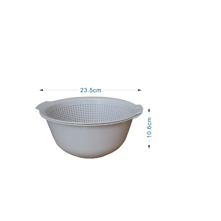 Set Bowl y Colador Escurridor Plástico 23.5 cm 5