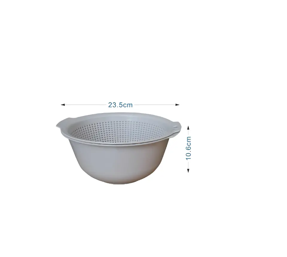 Set Bowl y Colador Escurridor Plástico 23.5 cm 5
