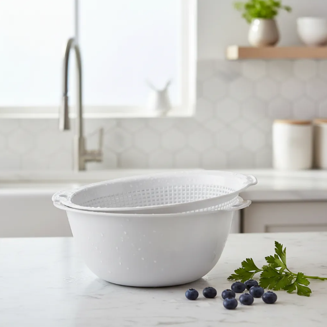 Set Colador y Bowl Plástico  para Cocina 3