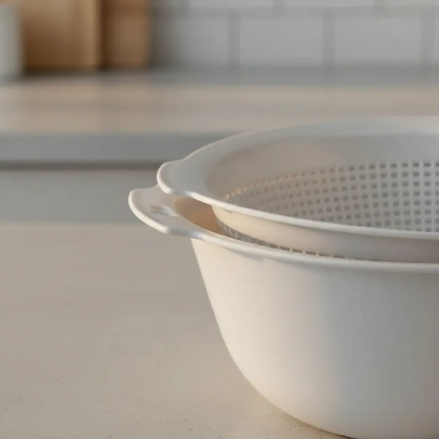 Set Colador y Bowl Plástico  para Cocina 4