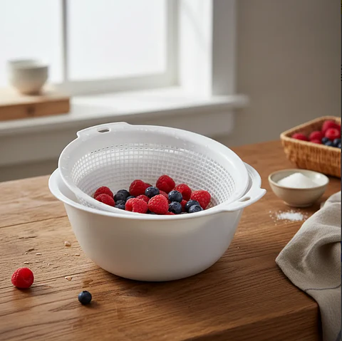 Set Colador y Bowl Plástico  para Cocina