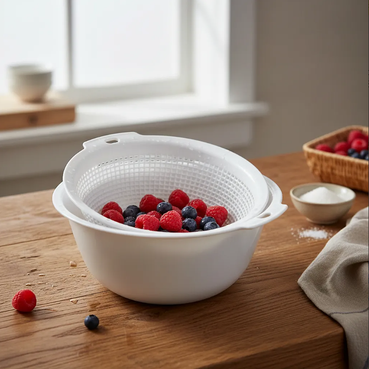 Set Colador y Bowl Plástico  para Cocina 1