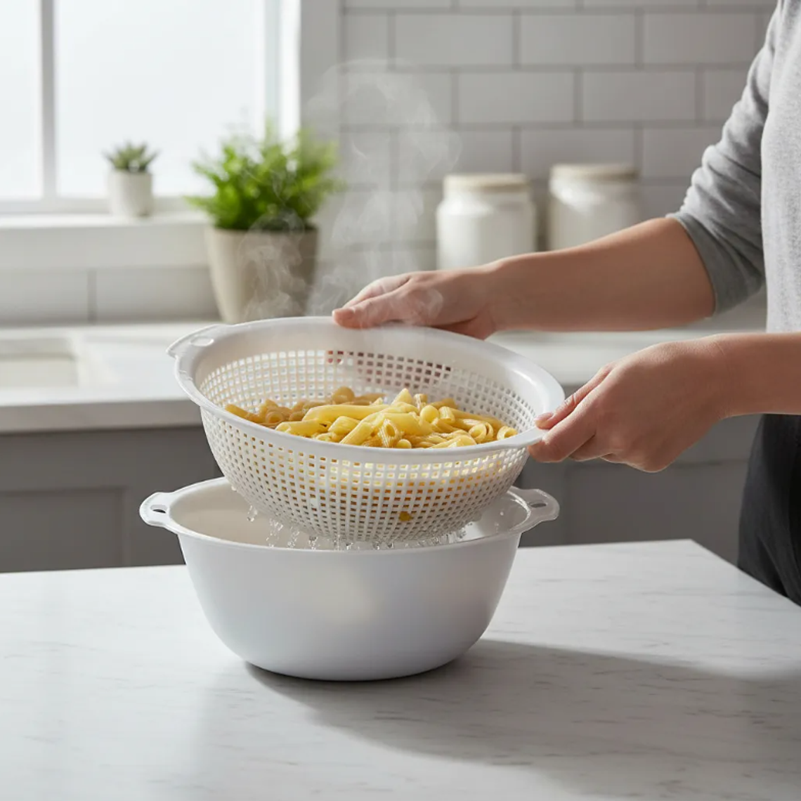 Set Colador y Bowl Plástico  para Cocina 6