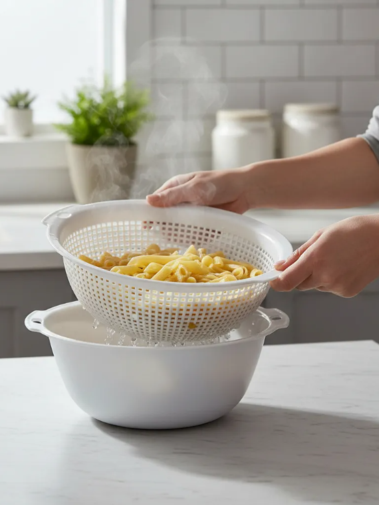 Set Colador y Bowl Plástico  para Cocina 6