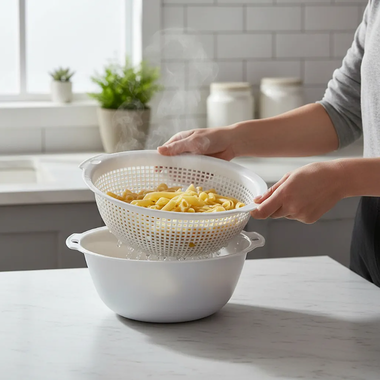 Set Colador y Bowl Plástico  para Cocina 6
