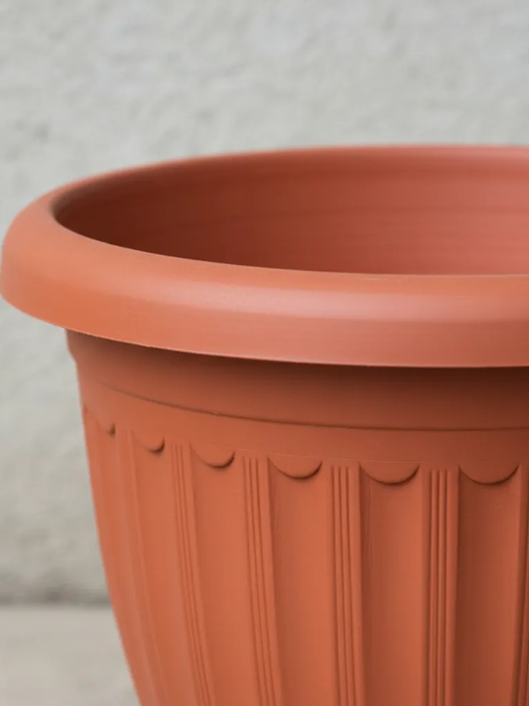 Macetero Plástico Redondo Terracota 25.5cm 4