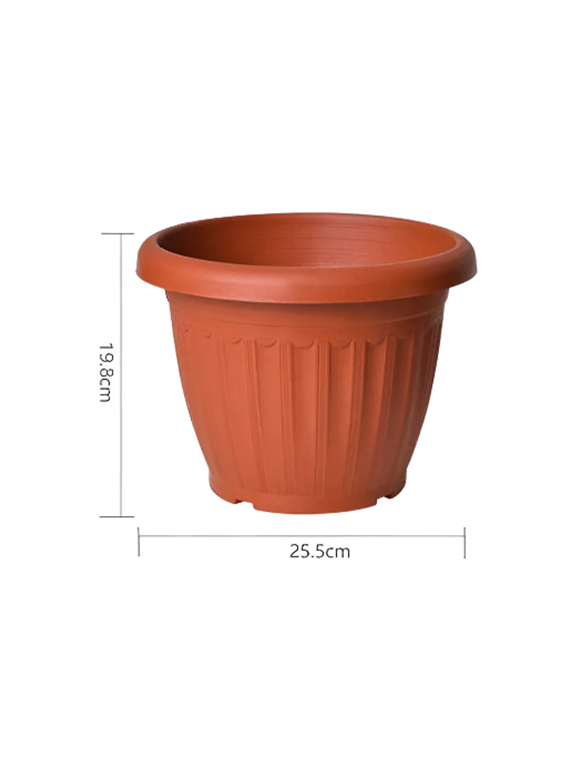 Macetero Plástico Redondo Terracota 25.5cm 2