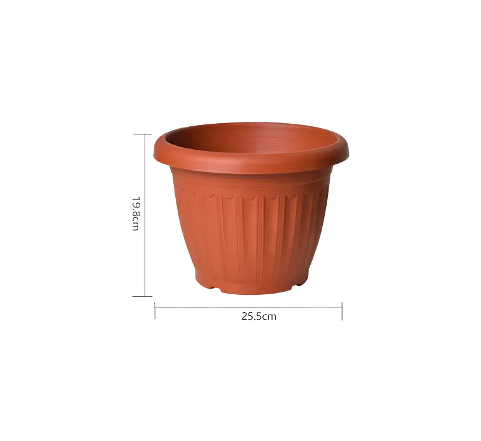 Macetero Plástico Redondo Terracota 25.5cm 2