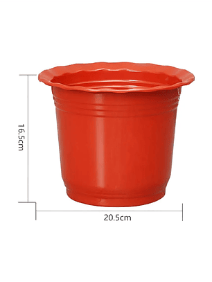 Macetero Plástico Rojo