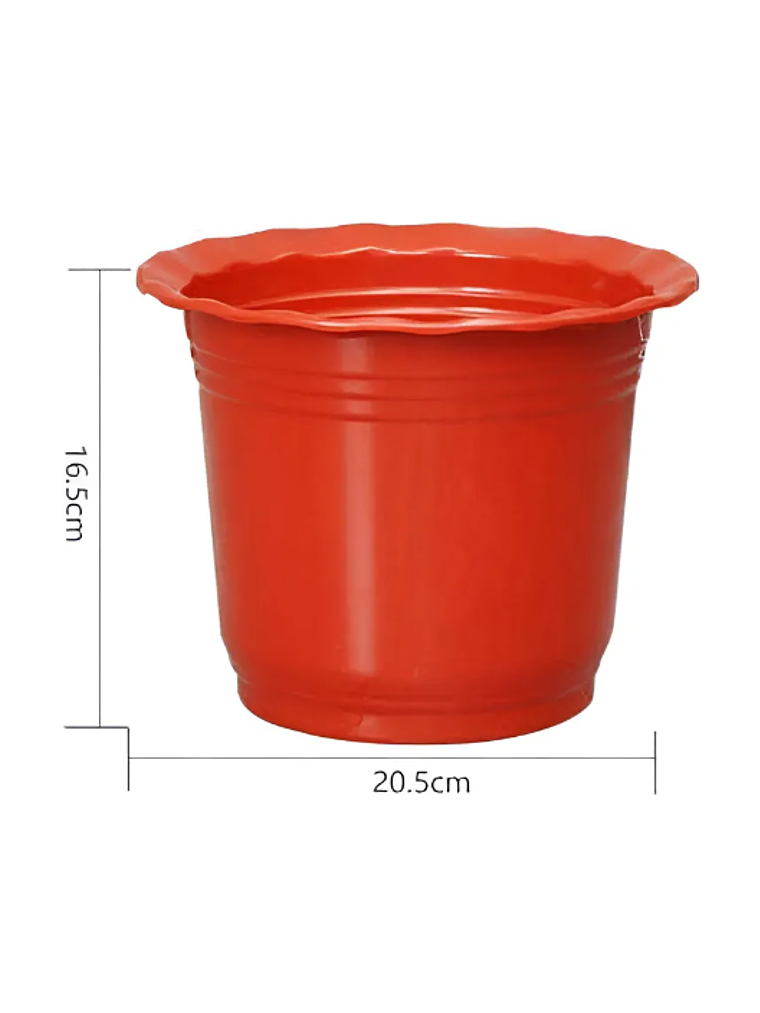 Macetero Plástico Rojo 2