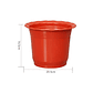 Macetero Plástico Rojo - Miniatura 2