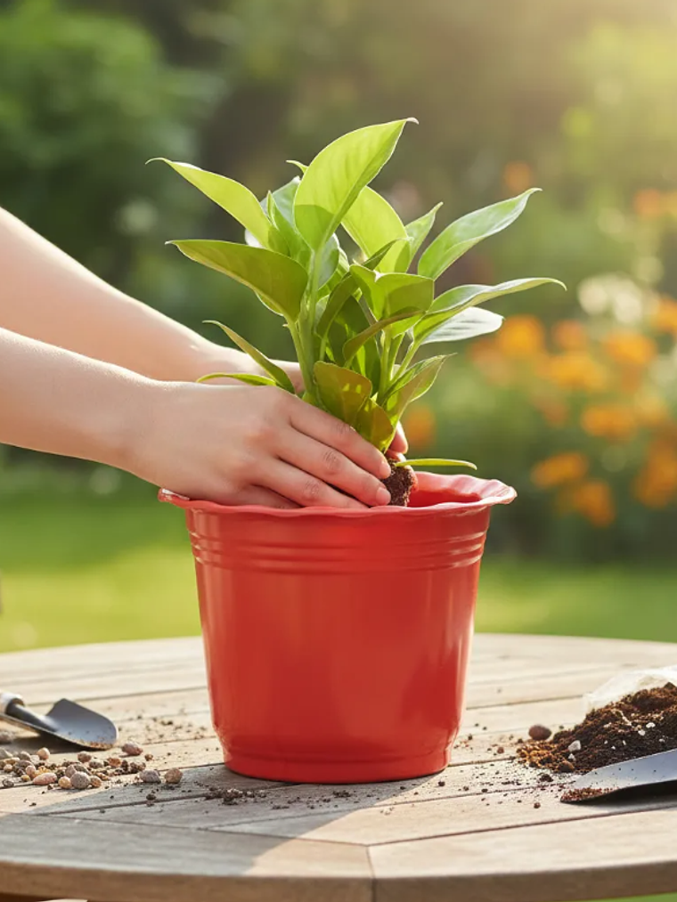 Macetero Plástico Rojo 1