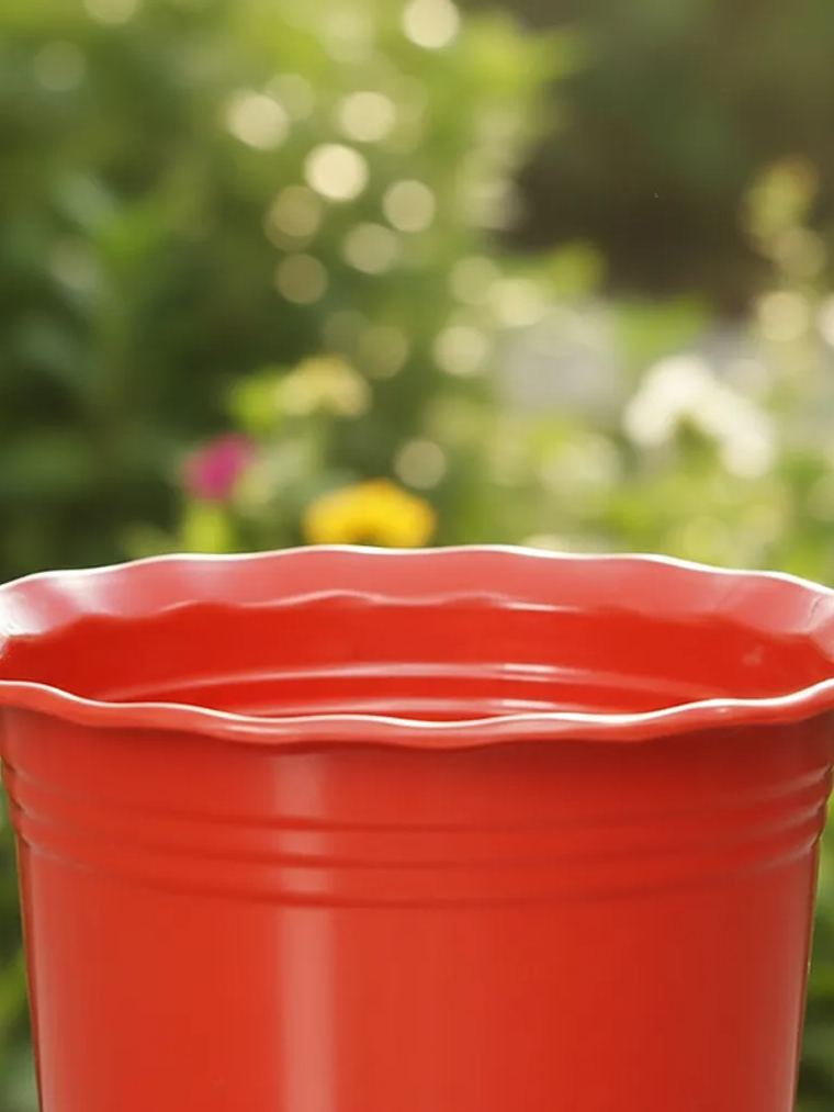 Macetero Plástico Rojo 5