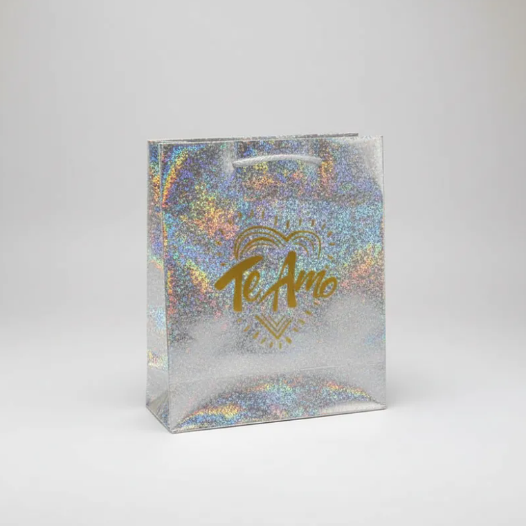  Bolsa de regalo grande Te Amo holográfica 3