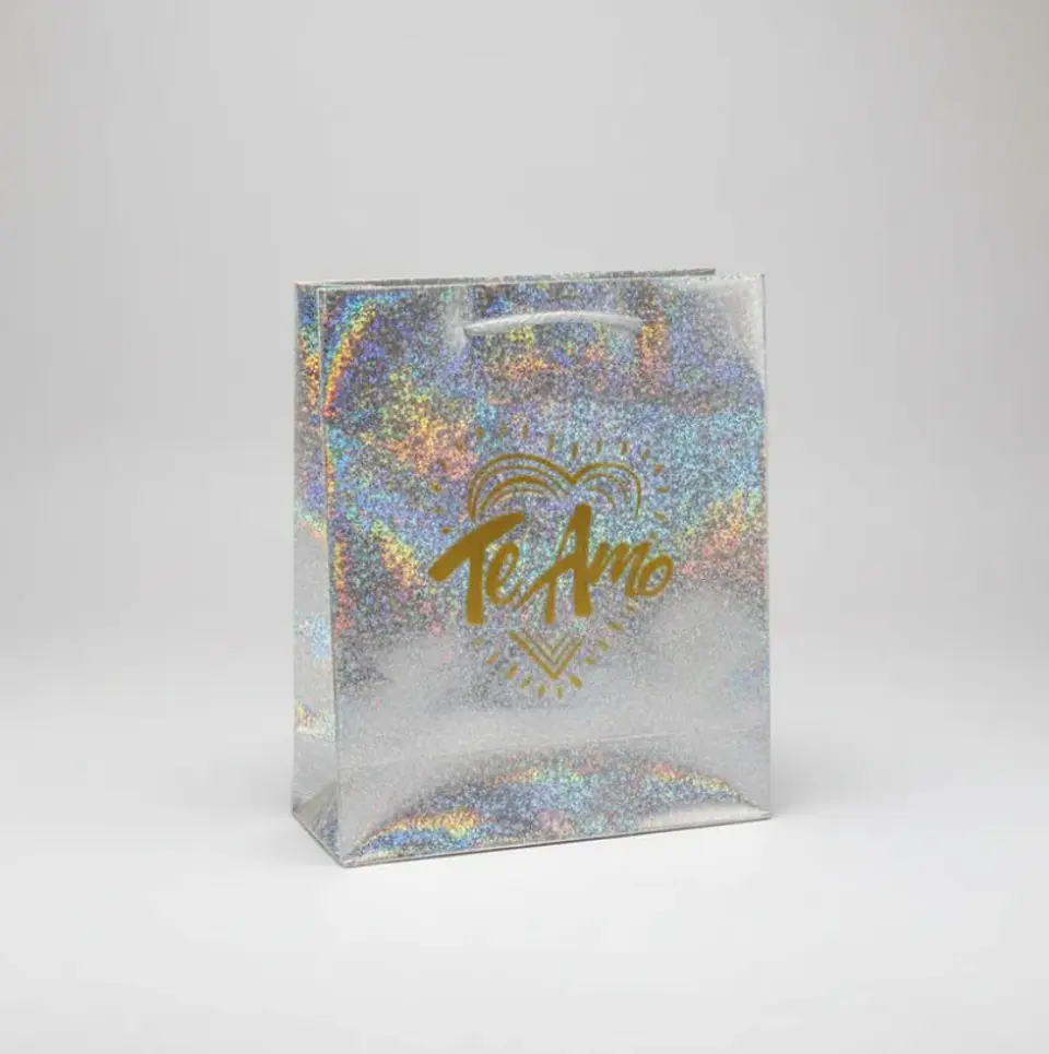  Bolsa de regalo grande Te Amo holográfica 3