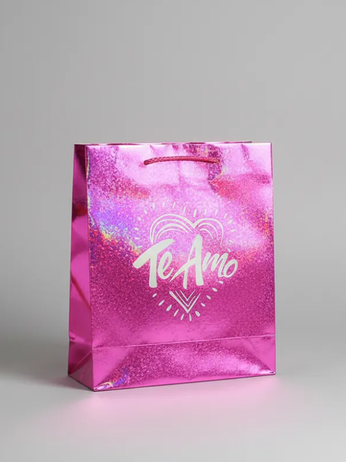 Bolsa de regalo grande Te Amo holográfica 6