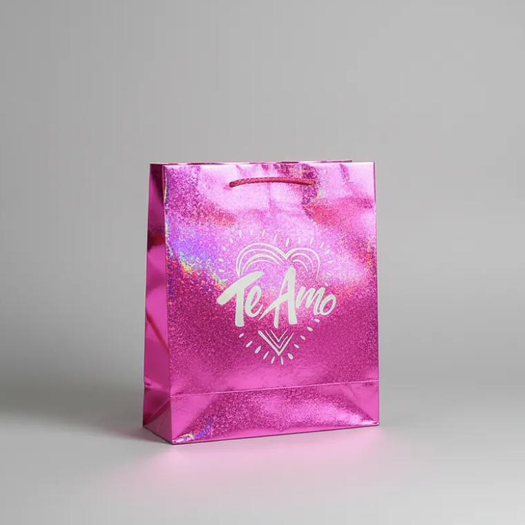  Bolsa de regalo grande Te Amo holográfica 6