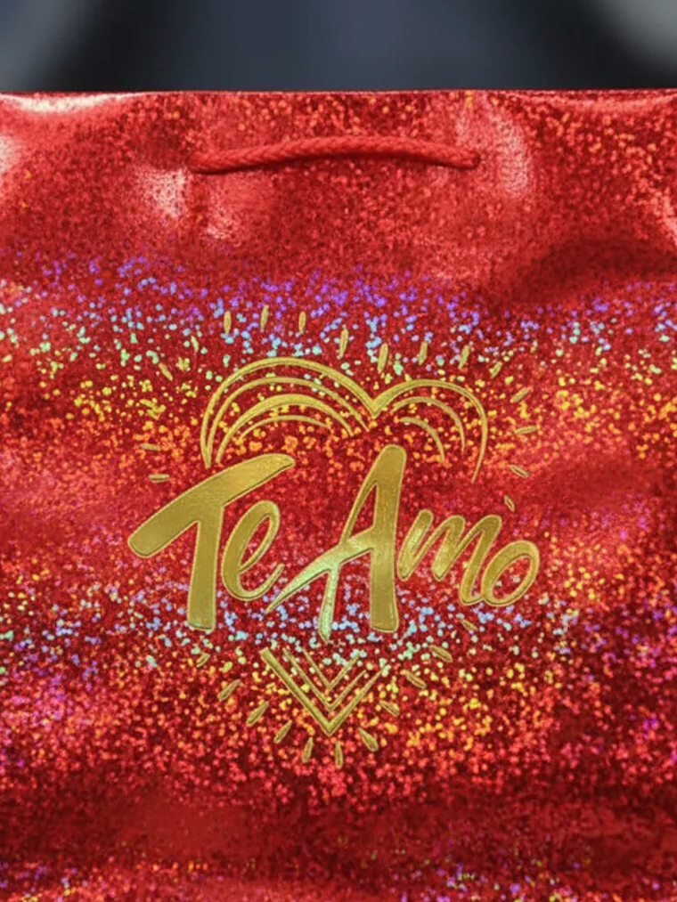  Bolsa de regalo grande Te Amo holográfica 7