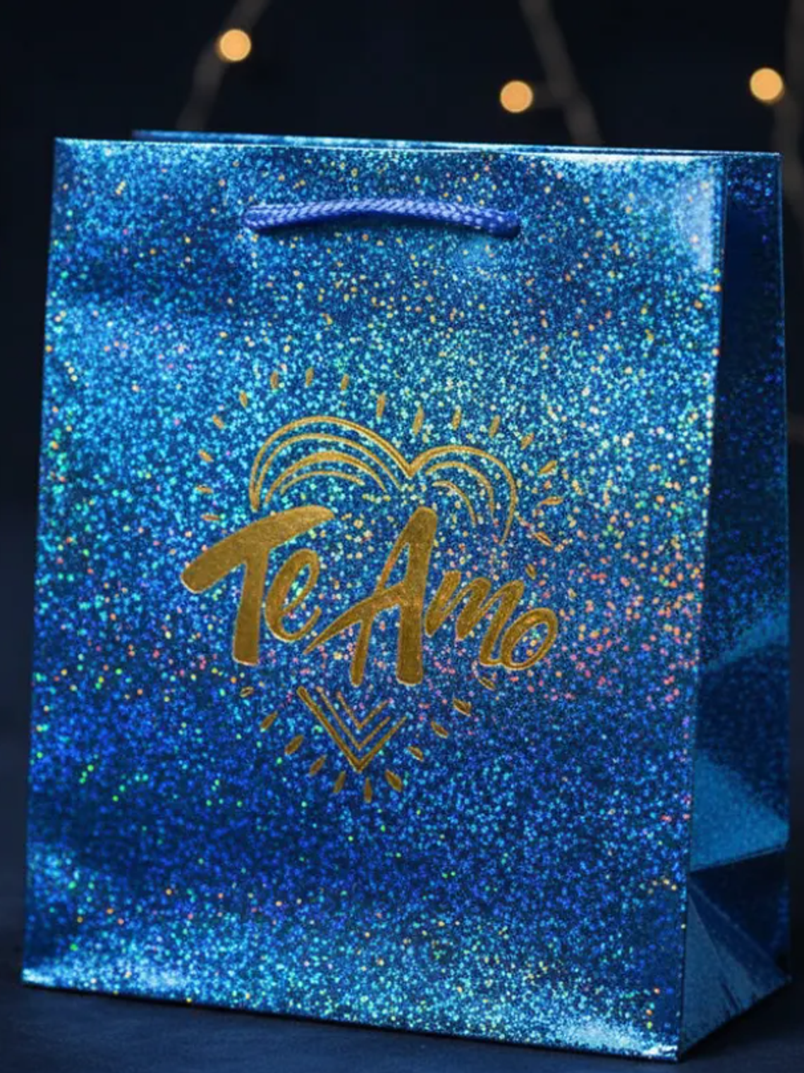  Bolsa de regalo grande Te Amo holográfica 8