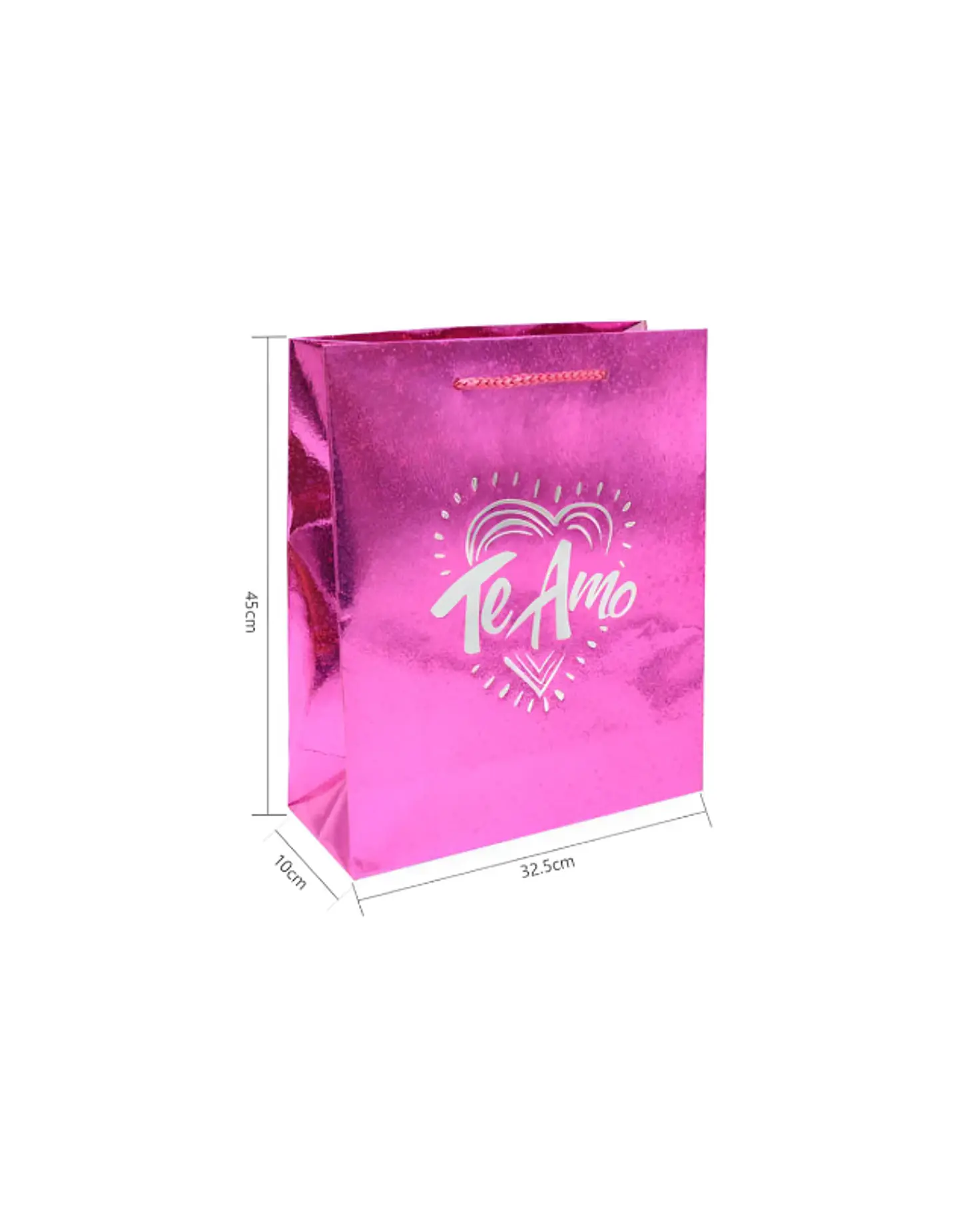  Bolsa de regalo grande Te Amo holográfica 2