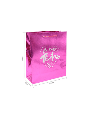  Bolsa de regalo grande Te Amo holográfica