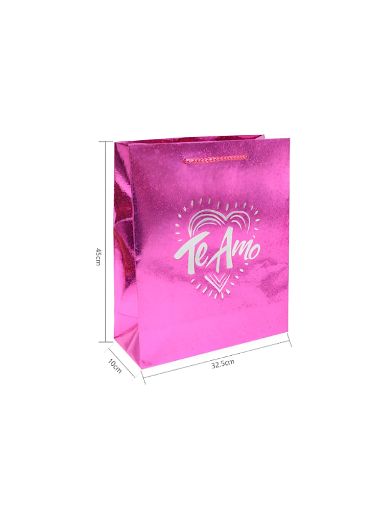  Bolsa de regalo grande Te Amo holográfica 2