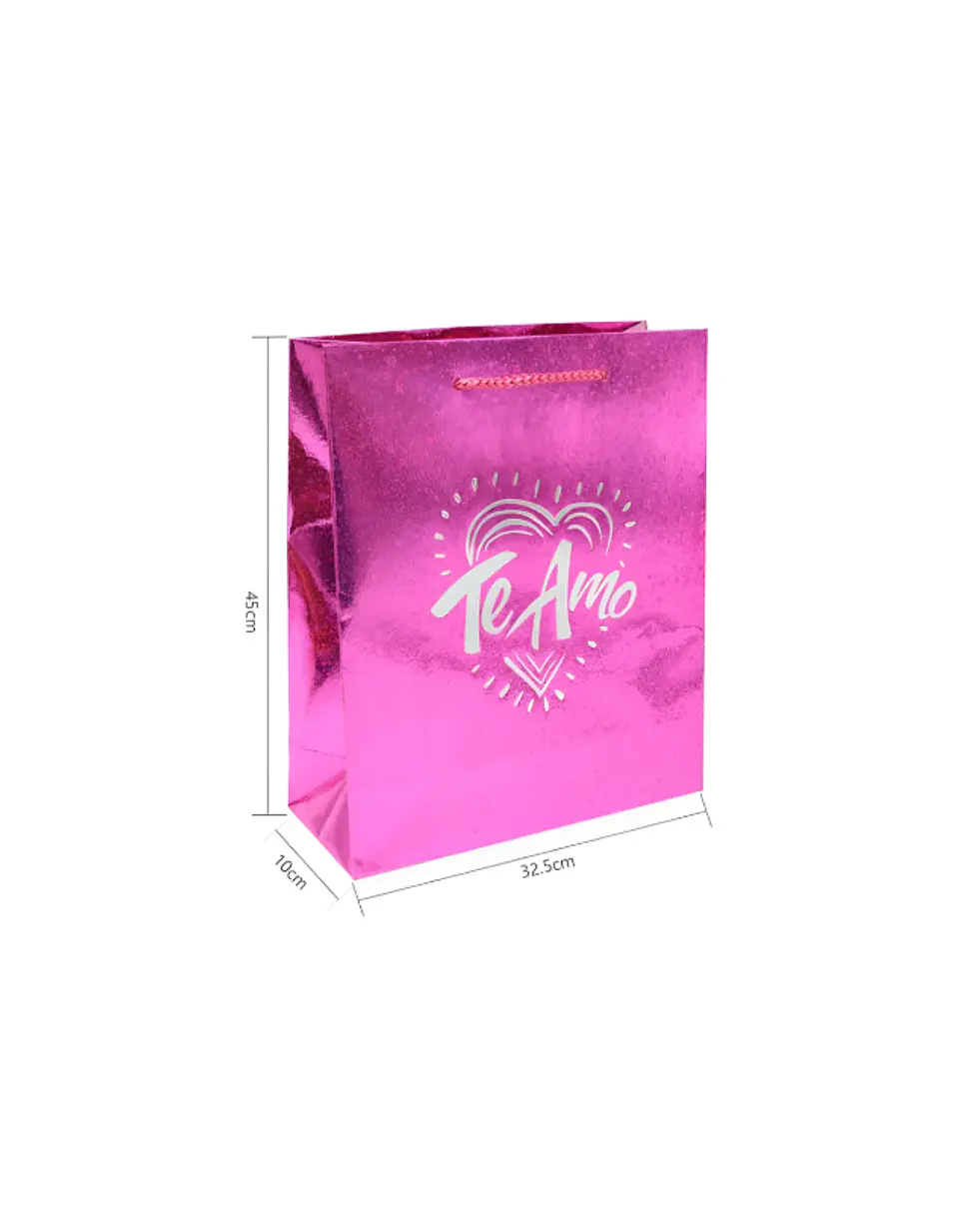  Bolsa de regalo grande Te Amo holográfica 2