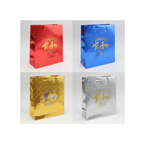  Bolsa de regalo grande Te Amo holográfica