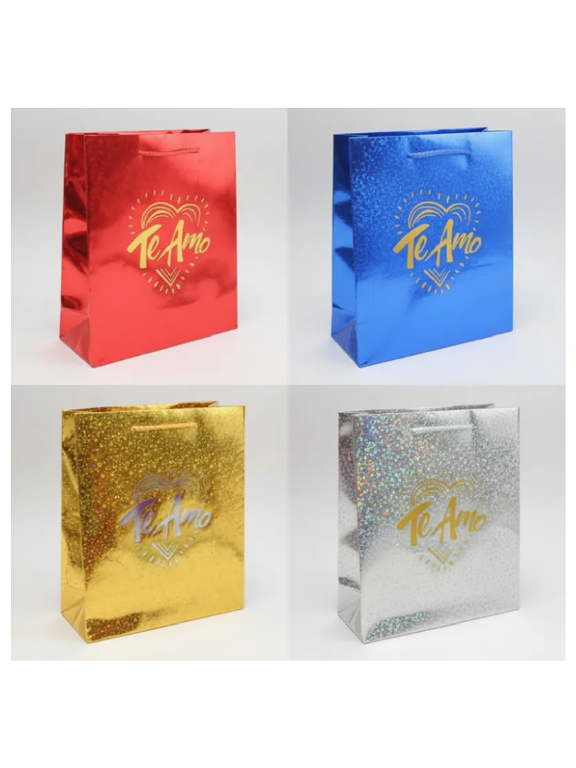 Bolsa de regalo grande Te Amo holográfica 1