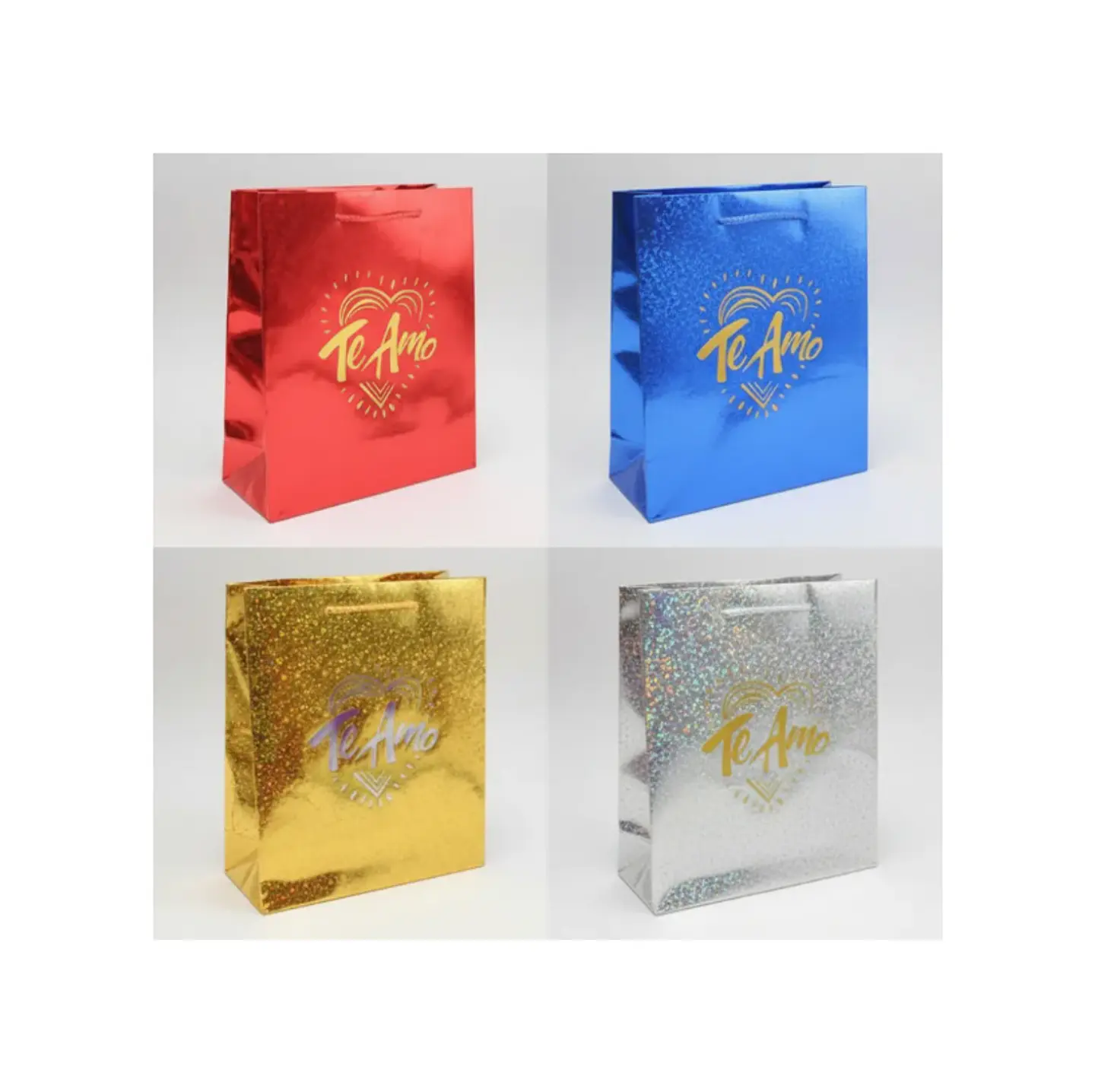  Bolsa de regalo grande Te Amo holográfica 1