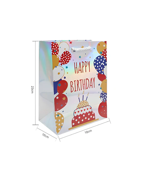 Bolsa De Regalo Cumpleaños Holográfica 