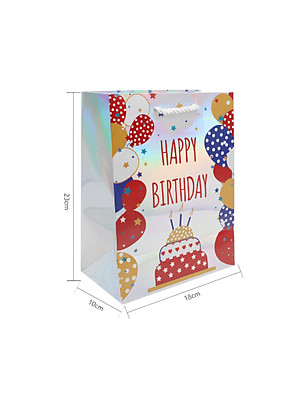 Bolsa De Regalo Cumpleaños Holográfica 