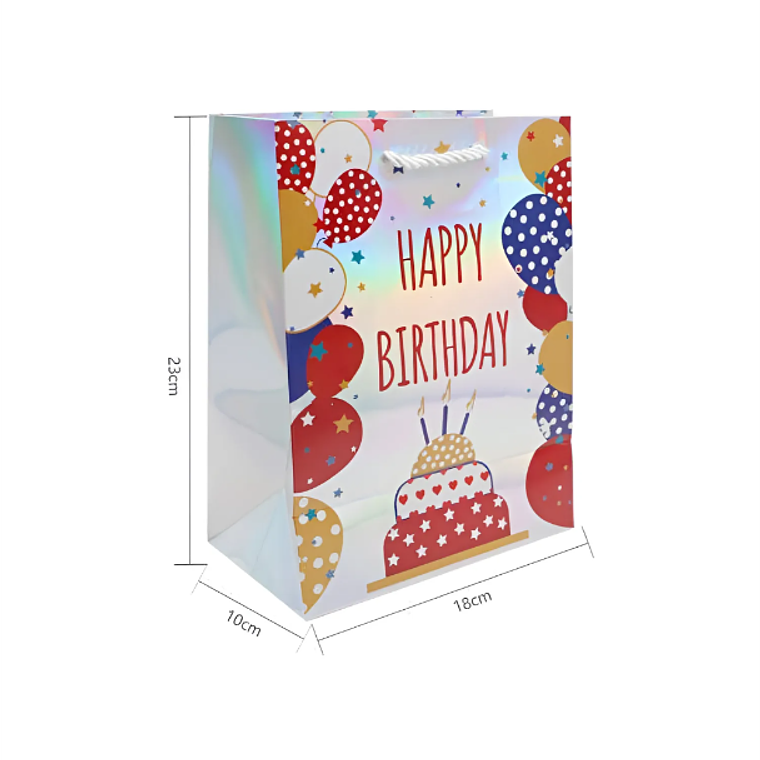 Bolsa De Regalo Cumpleaños Holográfica  2
