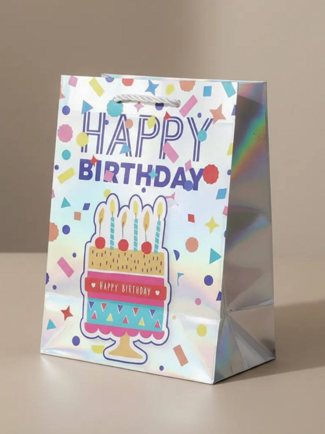 Bolsa De Regalo Cumpleaños Holográfica  1