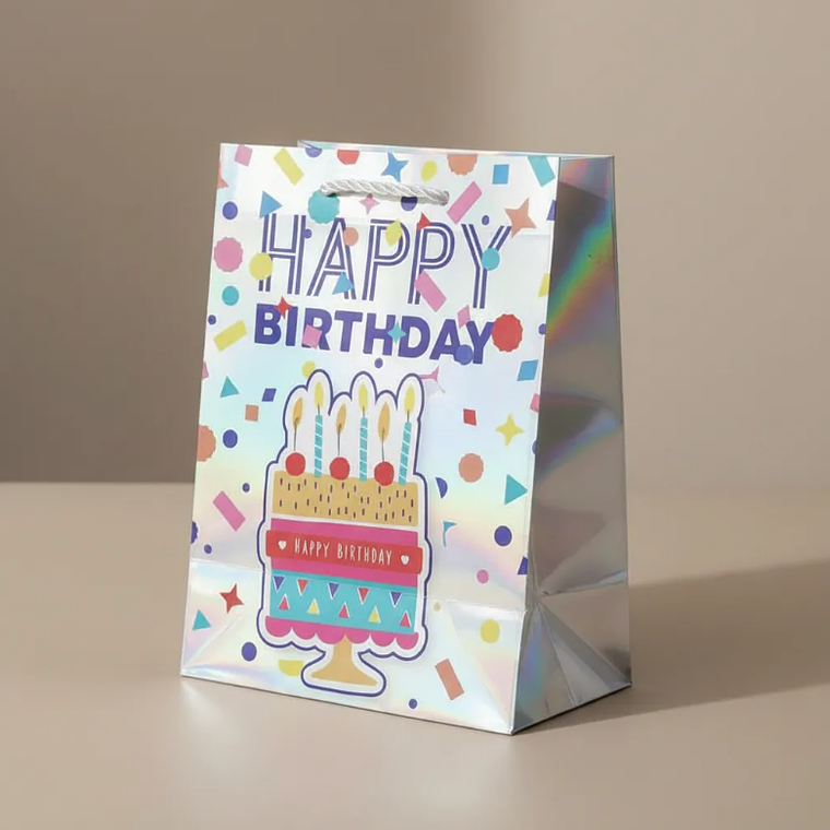 Bolsa De Regalo Cumpleaños Holográfica  1